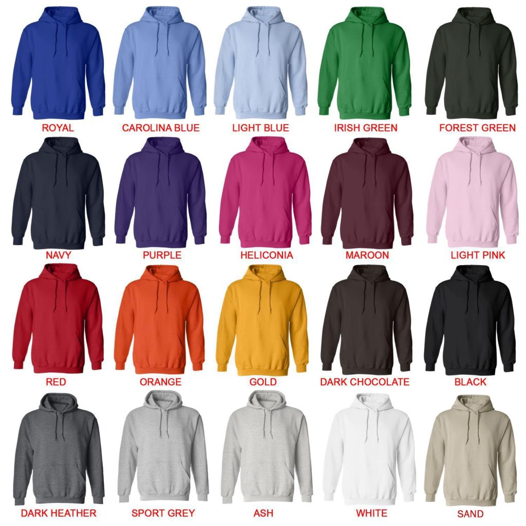 hoodie color chart - Trigun Shop